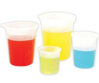 REUSABLE, HEAVY GAUGE BEAKER WITH LID- 400 ML